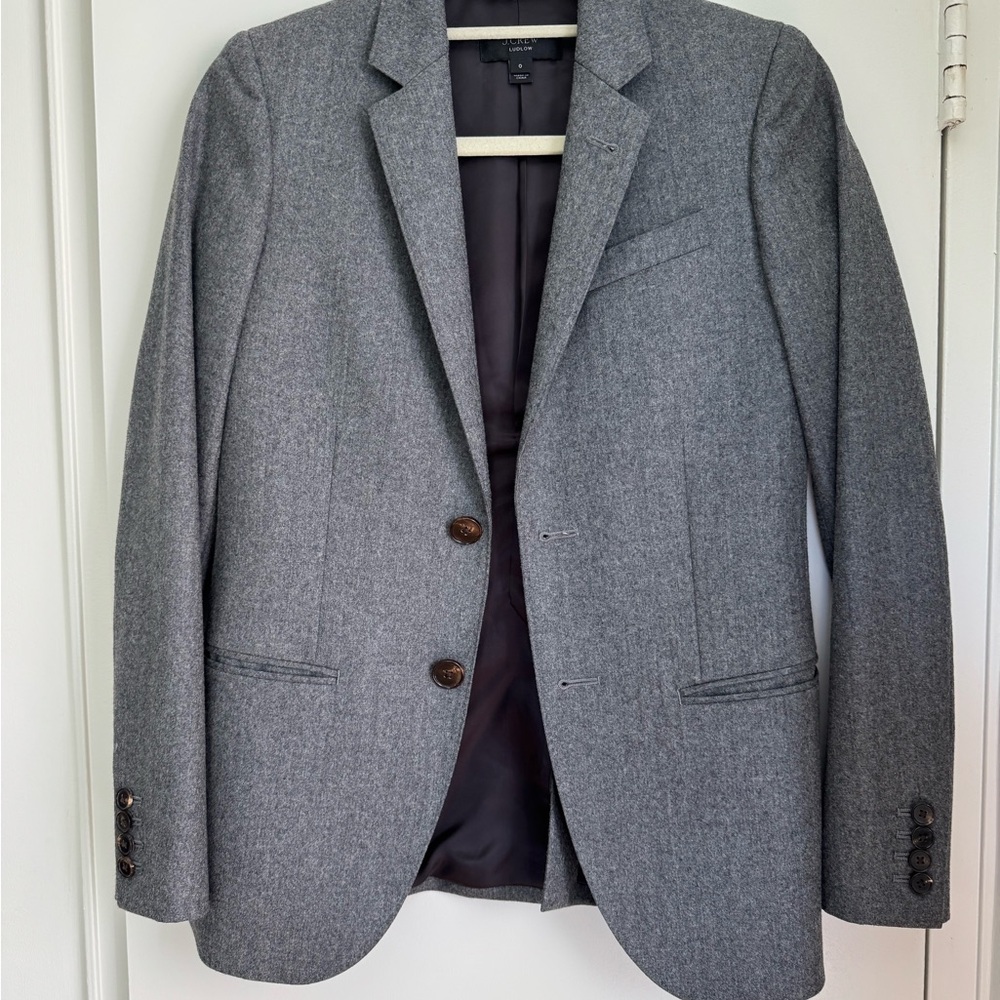 JCREW Women’s Blazer 100% Wool- Grey Size 0